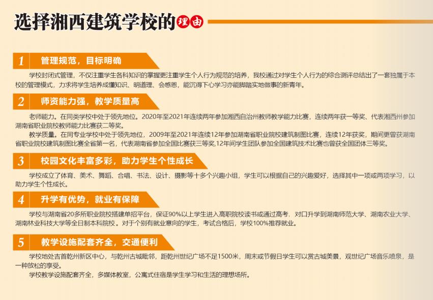 选择湘西自治州建筑学校的理由